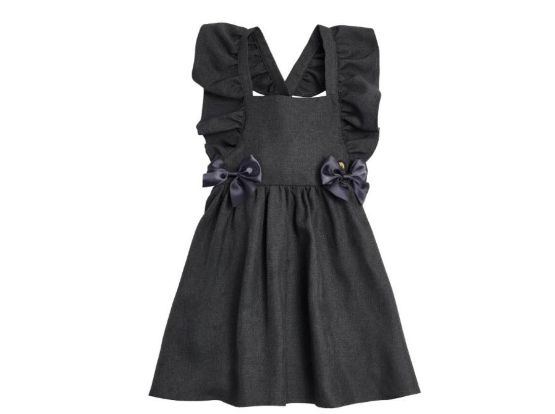 Caramelo Frill Pinafore Grey