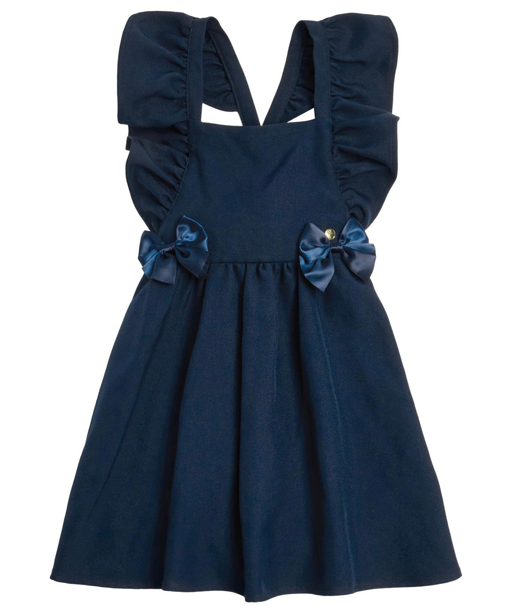 Caramelo Frill Pinafore Navy