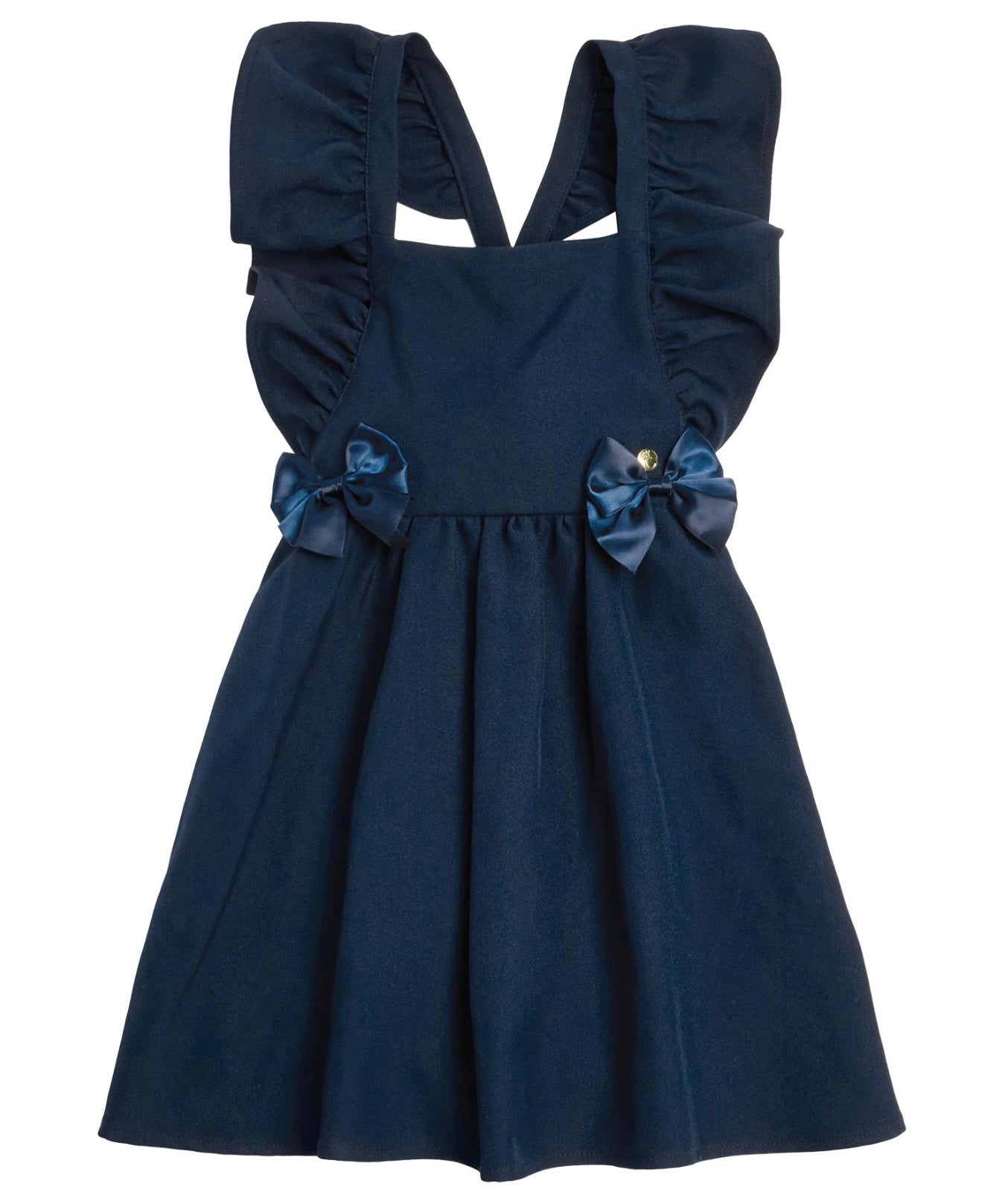 Caramelo Frill Pinafore Navy