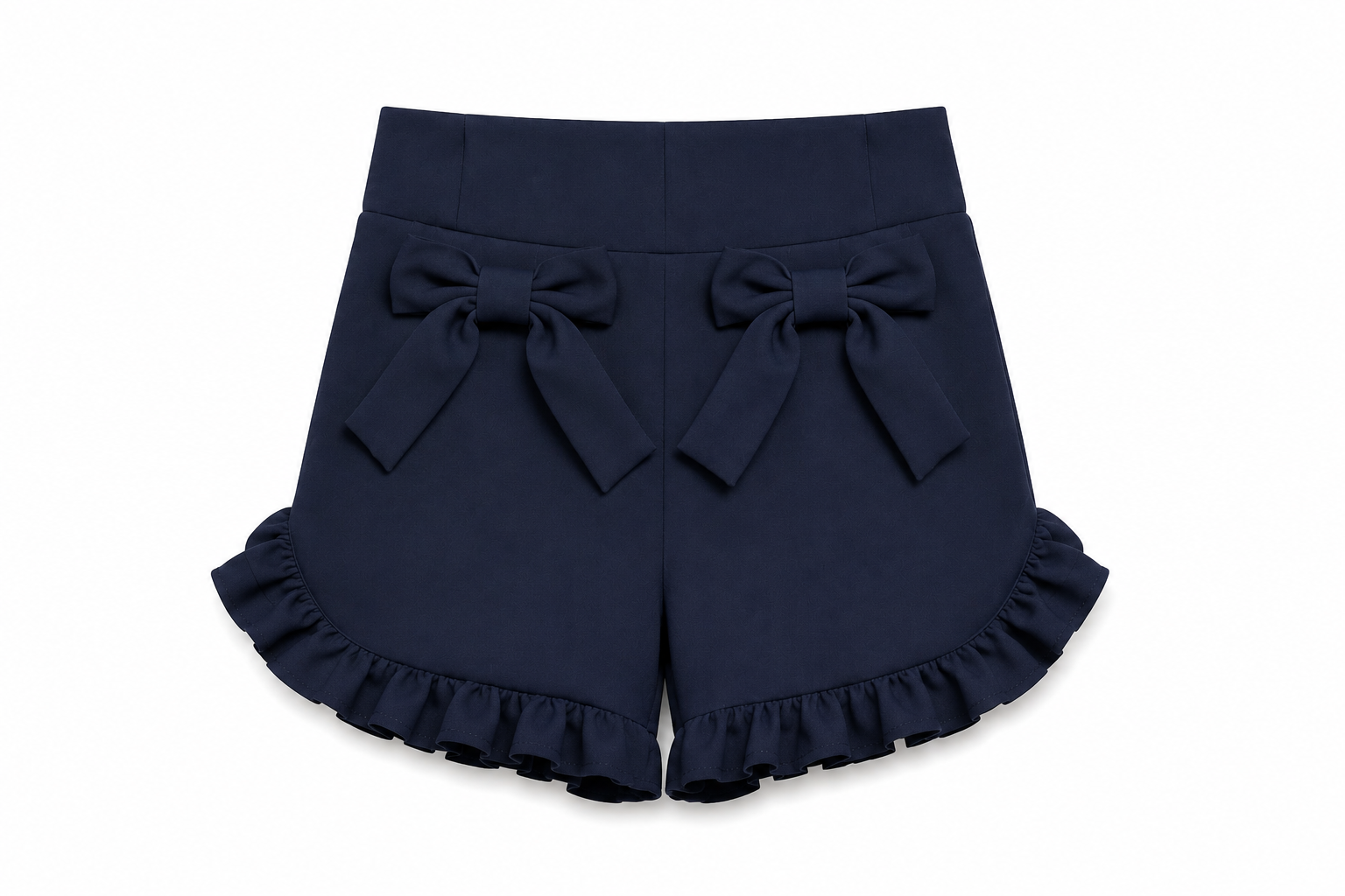 Navy Bow Shorts