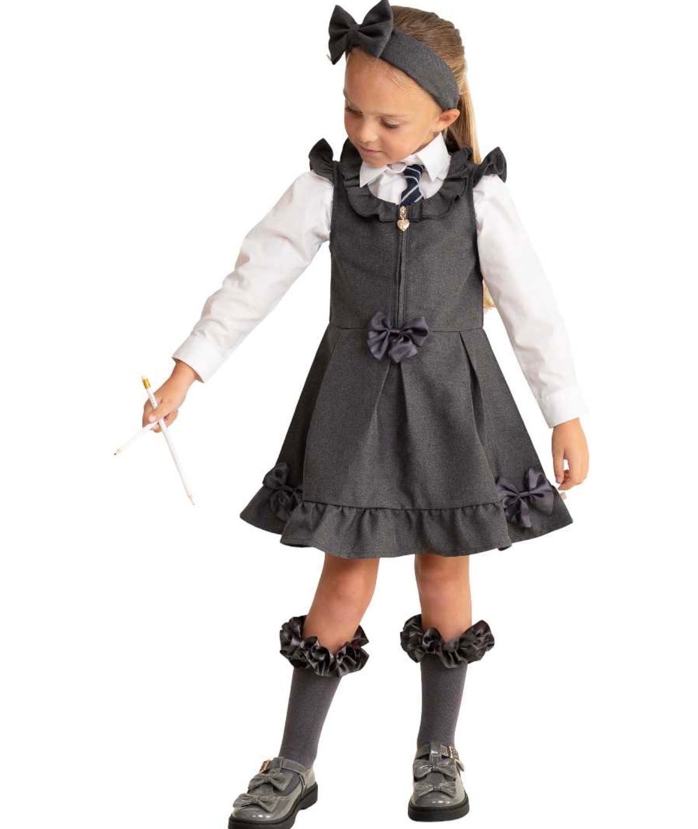 Caramelo Pinafore Grey