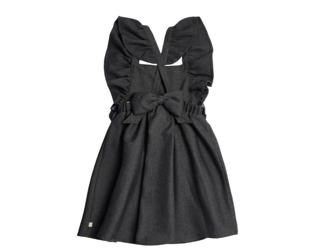 Caramelo Frill Pinafore Grey