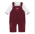 Bordeaux dungaree set