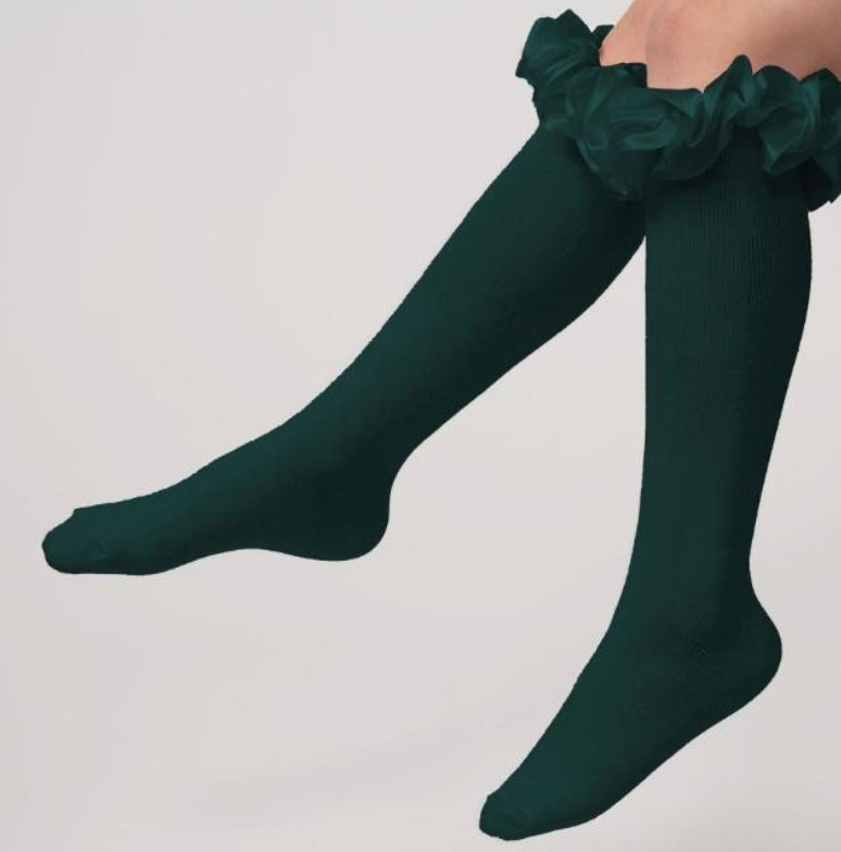 Ruffle Socks Bottle Green