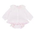 Girls Pink Velour Jam Pant Set