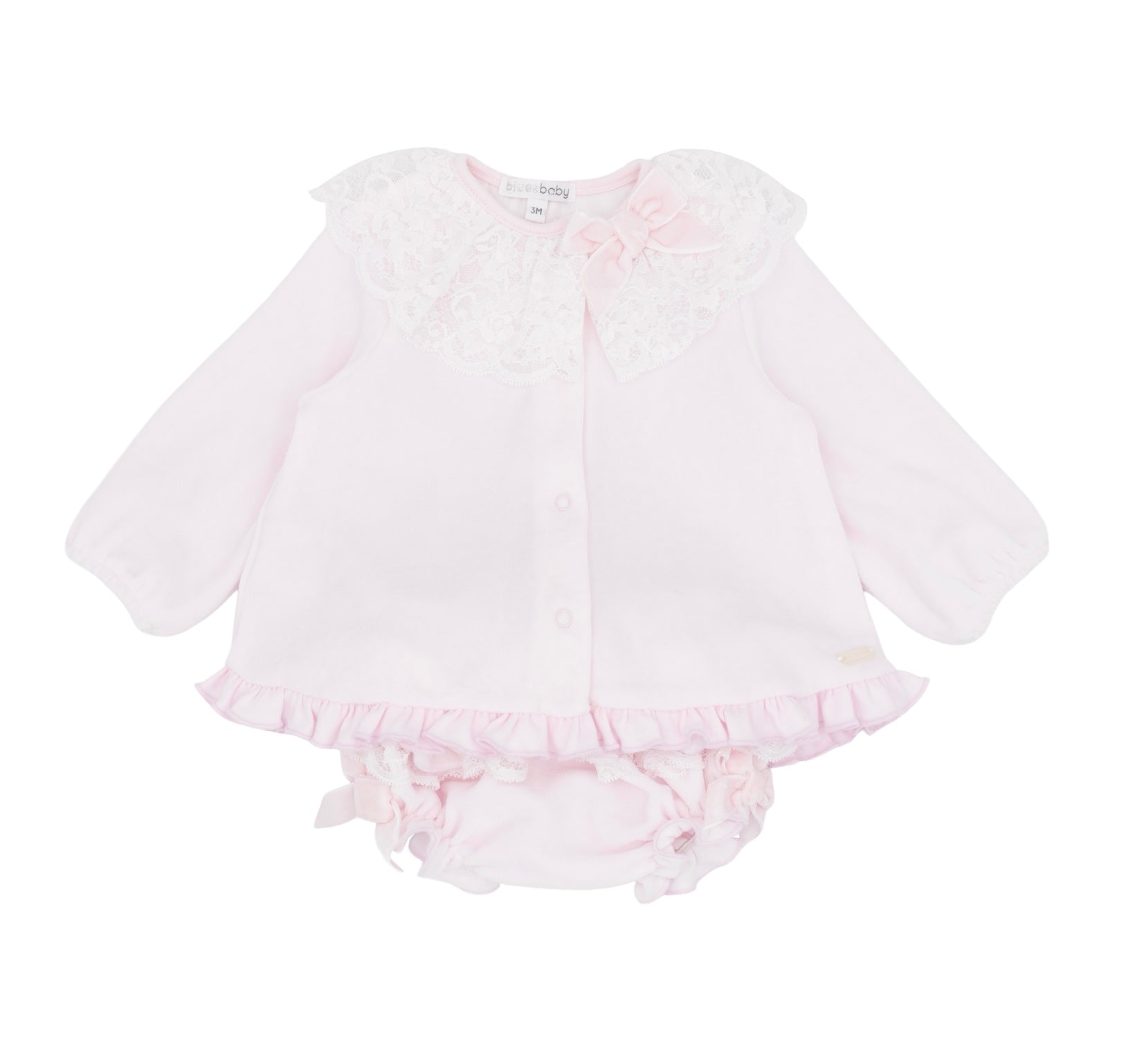Girls Pink Velour Jam Pant Set