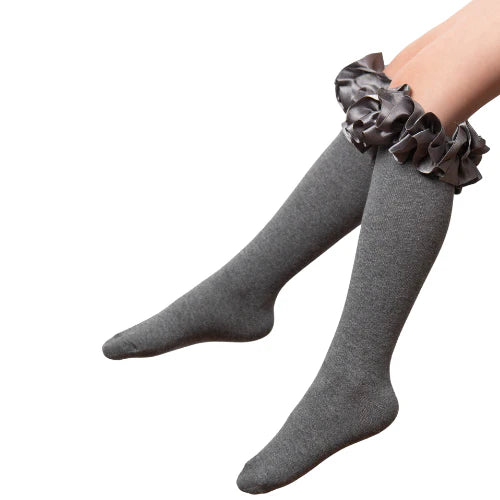 Ruffle Socks Grey