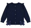 Caramelo Navy Bow Cardigan