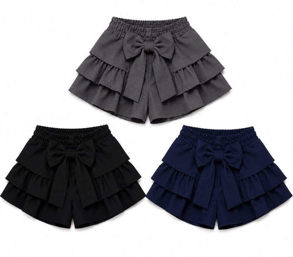 Black Ruffle Shorts
