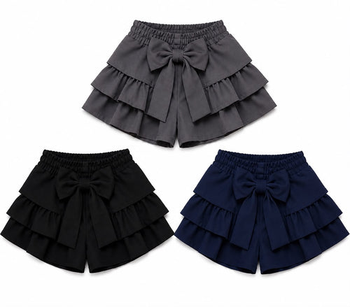 Black Ruffle Shorts
