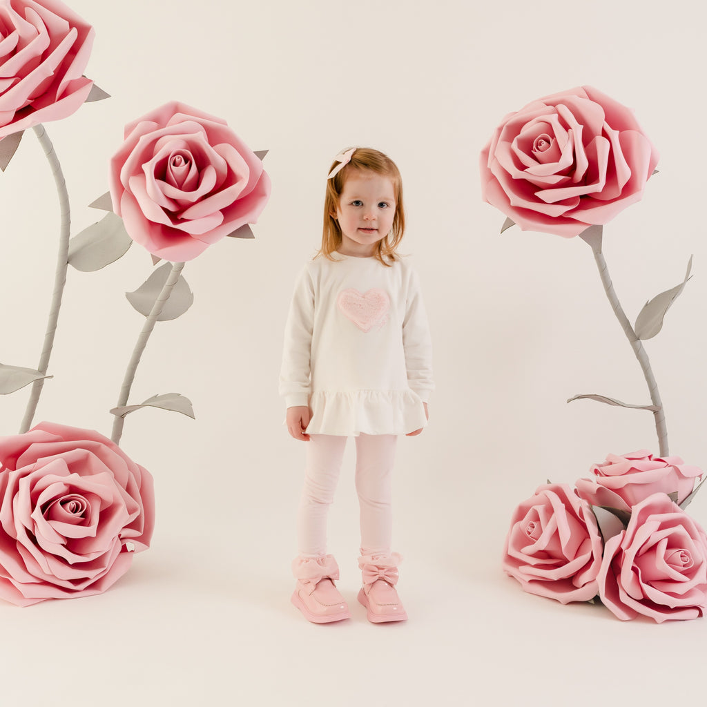 Demi Fur Heart Legging Set
