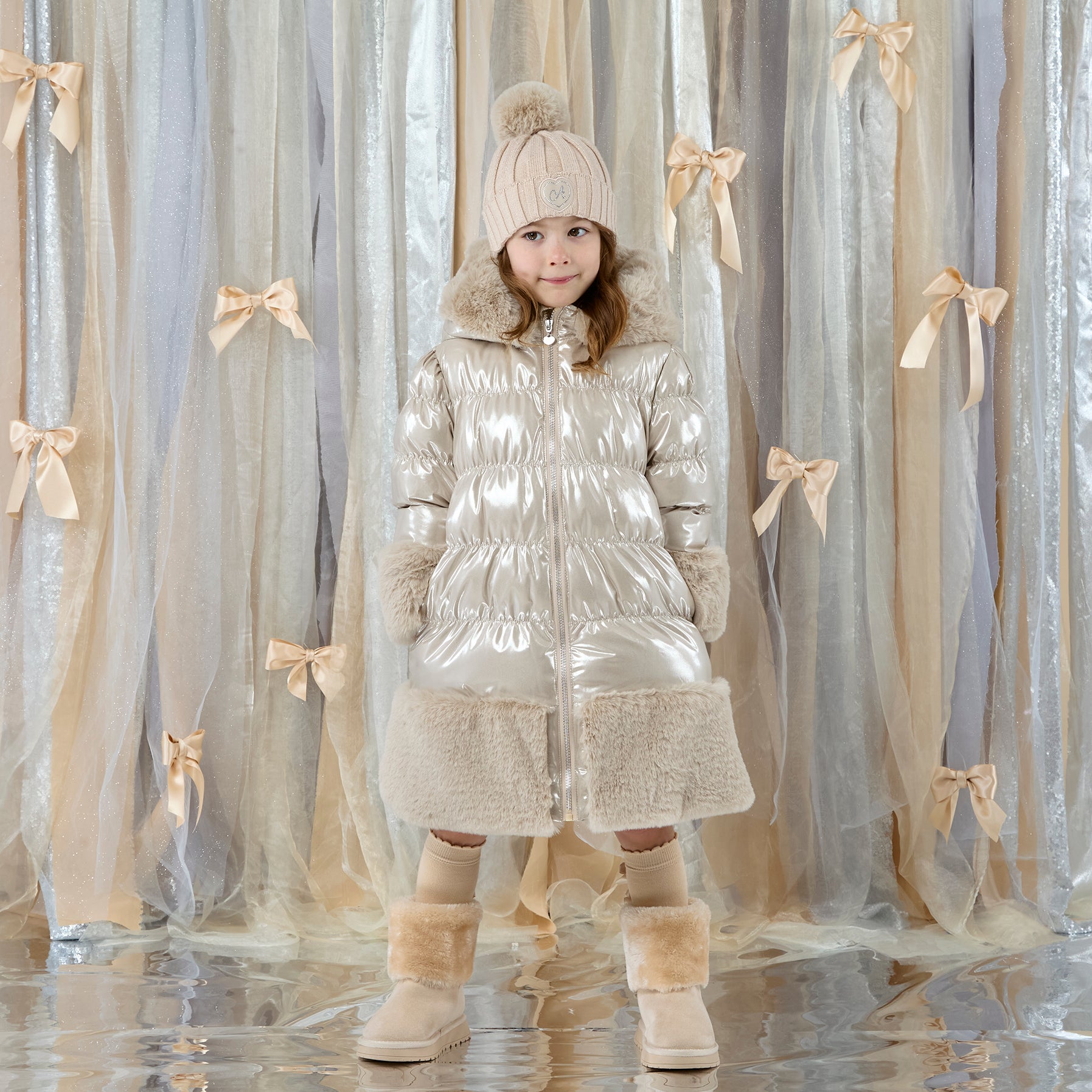 Aurora Long Fur Trim Jacket