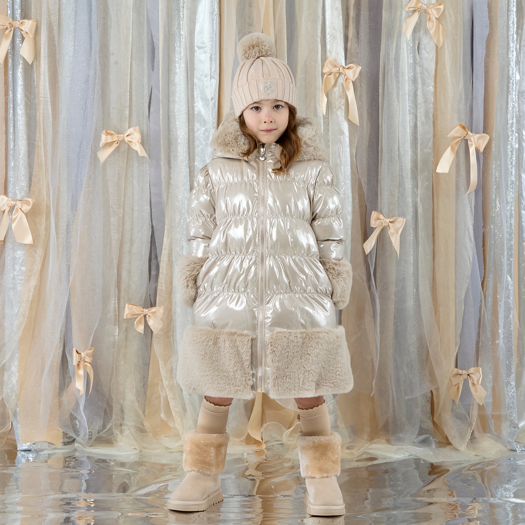 Aurora Long Fur Trim Jacket