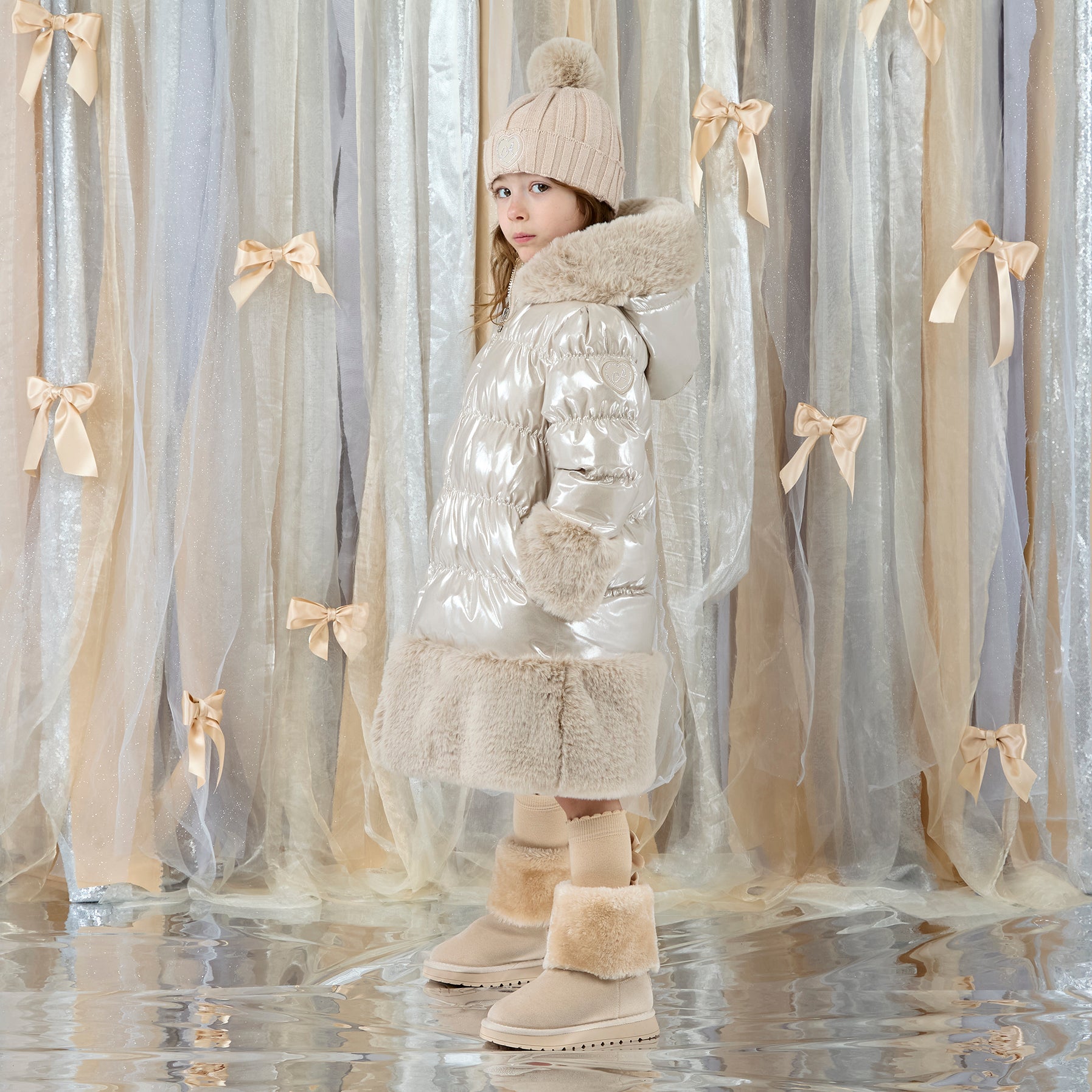 Aurora Long Fur Trim Jacket