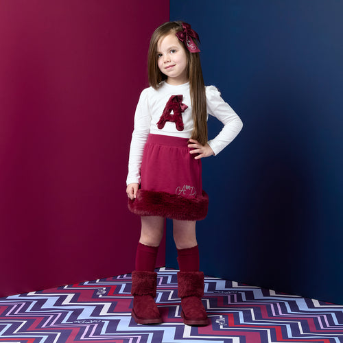 Andrea Fur Skirt Set